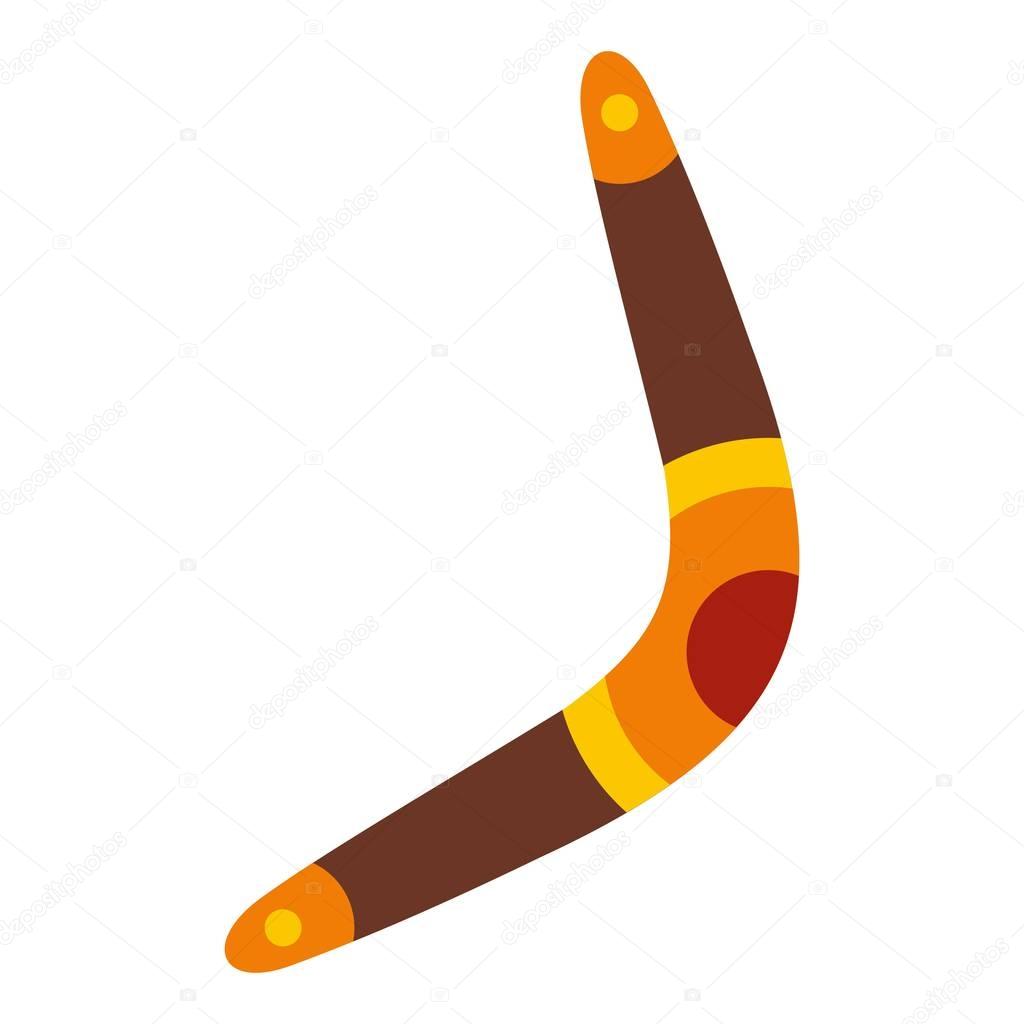Boomerang icon flat isolated on white background vector illustration