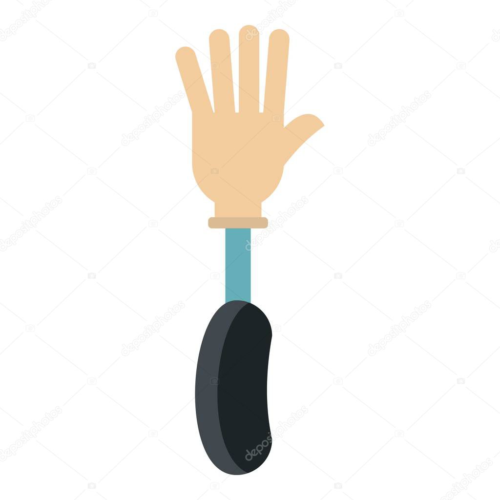 Prosthesis hand icon isolated