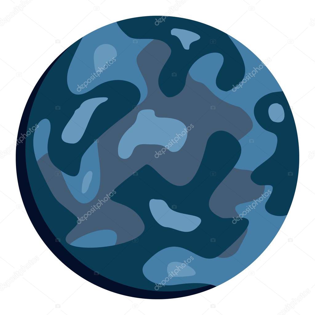 Small planet icon isolated