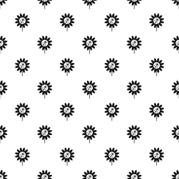 花のパターン ベクトルの蜂 — ストックベクタ