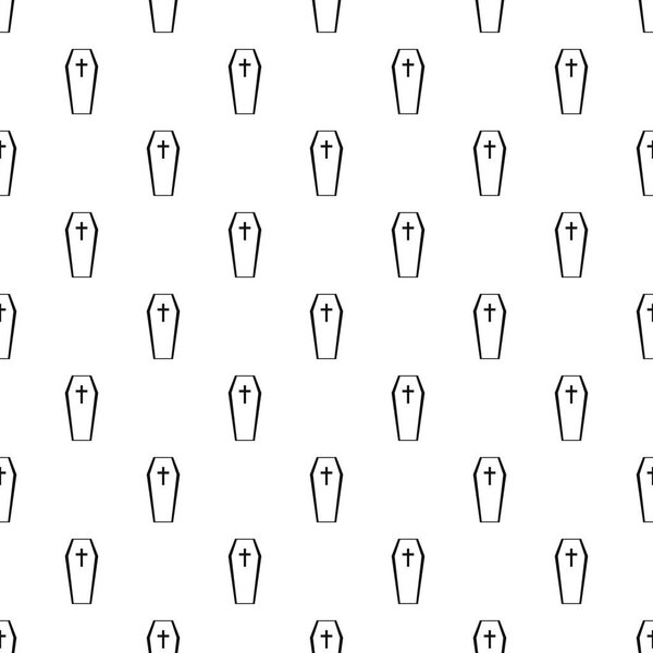 Coffin pattern vector