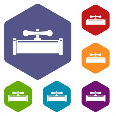 Vana simgeler sıhhi tesisat altıgen ayarla