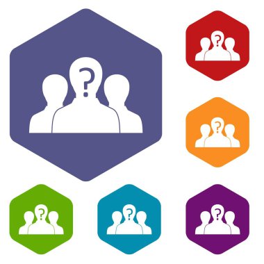 Bir grup insan ile bilinmeyen kişilik kutsal kişilerin resmi ayarla
