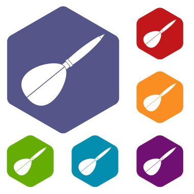 Dart simgeler oynamak için ok altıgen ayarla