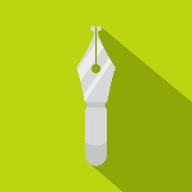 Dolma kalem ucu simgesi, düz stil