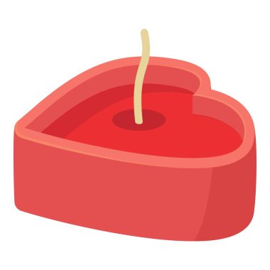 Kalp şeklinde mum kutsal kişilerin resmi, karikatür tarzı