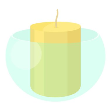 Beyaz cam şamdan kutsal kişilerin resmi içinde mum