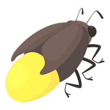 Ateş böceği böcek simgesini, karikatür tarzı