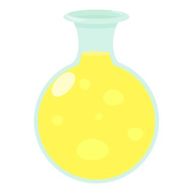 Şişesi karikatür tarzı aydınlık sıvı simgesinin