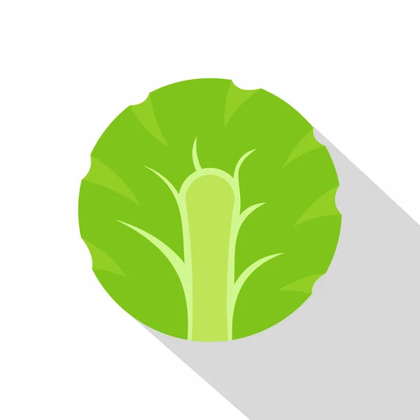 Świeży plasterek ikony brokuły, płaski — Wektor stockowy