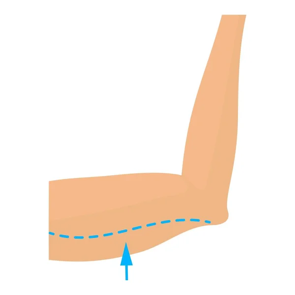 Biceps ícone de correção de plástico, estilo dos desenhos animados —  Vetores de Stock