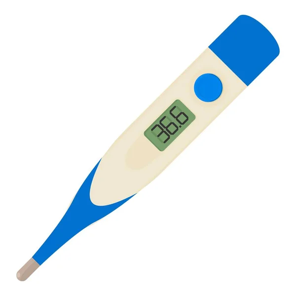 Elektronisches Thermometer-Symbol im Cartoon-Stil — Stockvektor