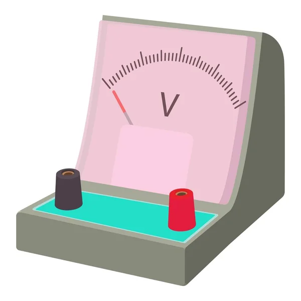 Icono del voltímetro, estilo de dibujos animados — Vector de stock