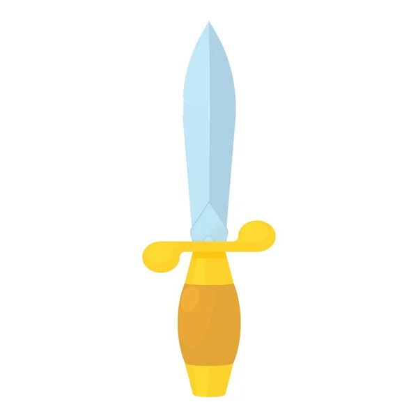 Icône de poignard médiéval, style dessin animé — Image vectorielle