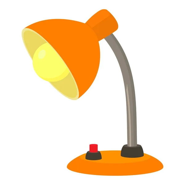 Pomarańczowy biurko Lampa ikona, stylu cartoon — Wektor stockowy