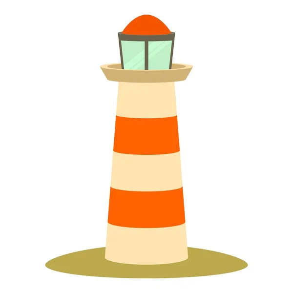 Icône du phare, style dessin animé — Image vectorielle