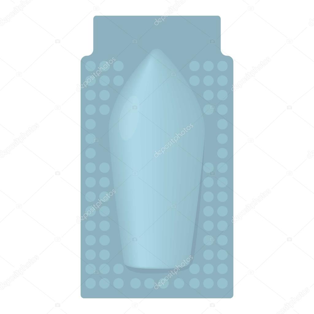 Package of suppository icon, cartoon style