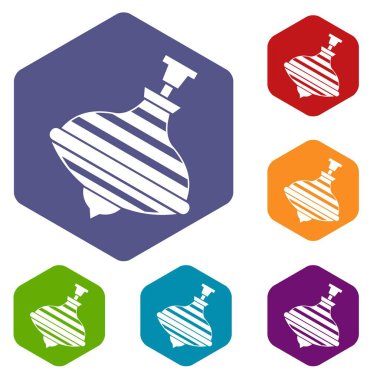 Üst simgeler uğultu atlıkarınca altıgen ayarla