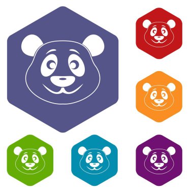 Altıgen Panda Icons set