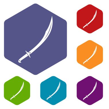 Altıgen Cutlass Icons set