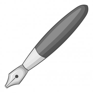 Mürekkep kalem simgesi tek renkli