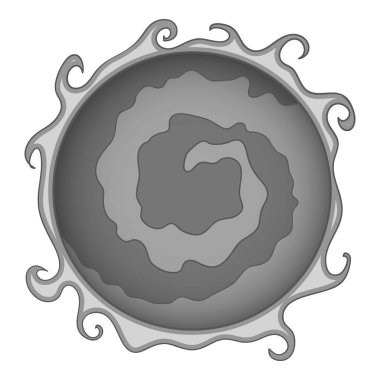 Gezegen simgesi tek renkli