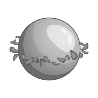 Gezegen simgesi tek renkli