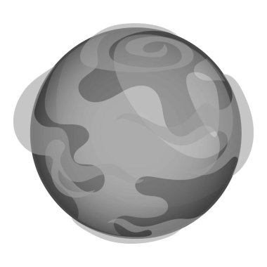 Gezegen simgesi tek renkli