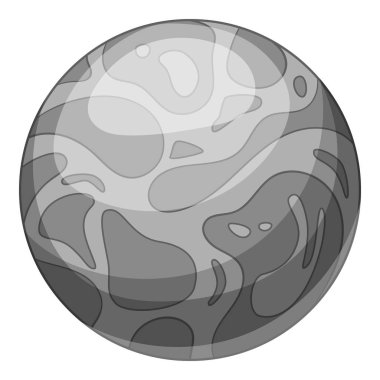 Gezegen simgesi tek renkli