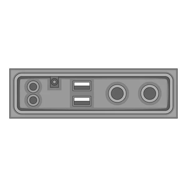 Panel de conexión de cable icono monocromo — Archivo Imágenes Vectoriales