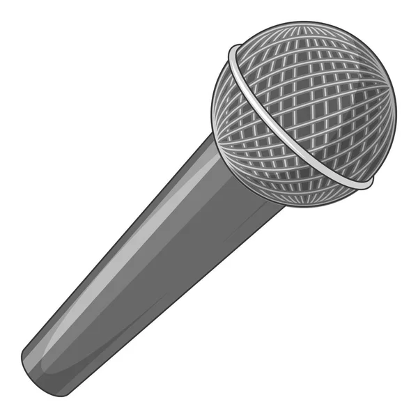 Mikrofon-ikonen svartvitt — Stock vektor