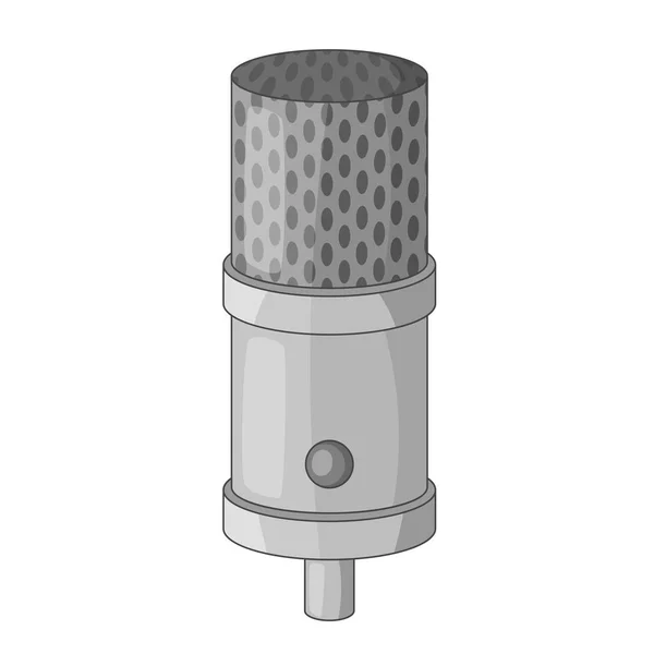 Studio microphone icon monochrome — Stock Vector