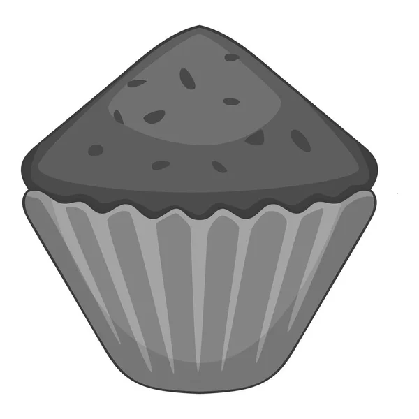 Cupcake-Ikone monochrom — Stockvektor