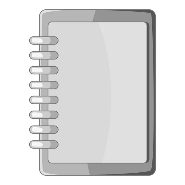 Порожній спіральний значок ноутбука монохромний — стоковий вектор