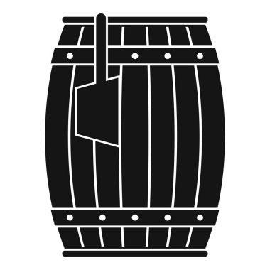 Kepçe simgesi basit ahşap varil