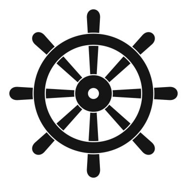 Ahşap gemi tekerlek simgesi basit