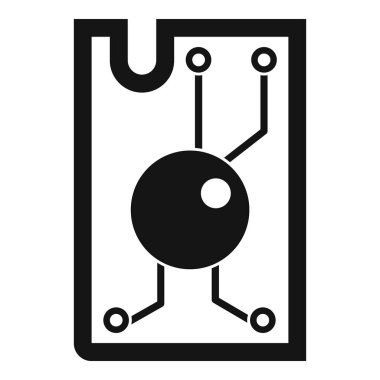 İşlemci çip simgesi basit