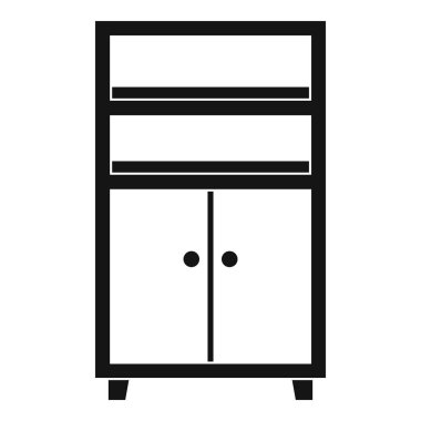 Ahşap dolap simgesi basit