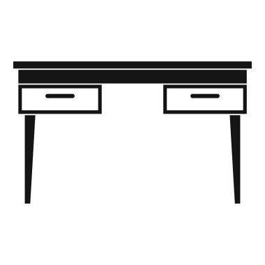 Ahşap masa simgesi basit