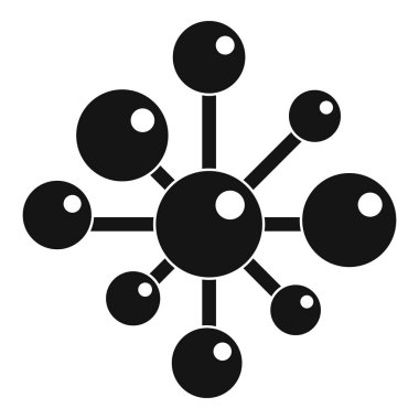 Kimyasal ve fiziksel molekülleri simgesi basit