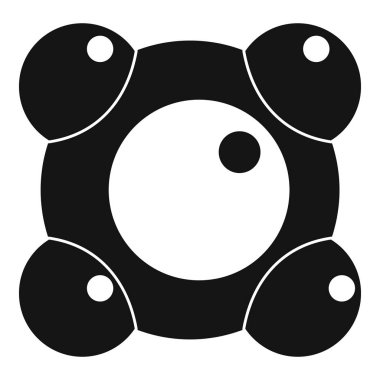 Kimyasal ve fiziksel molekülleri simgesi basit