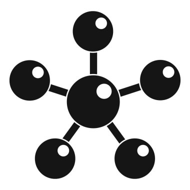 Kimyasal ve fiziksel molekülleri simgesi basit