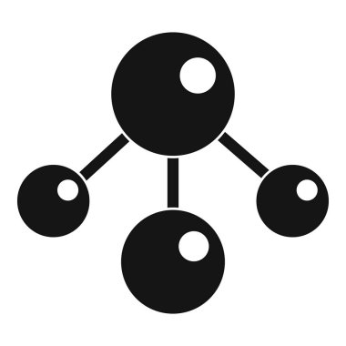 Kimyasal ve fiziksel molekülleri simgesi basit