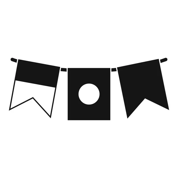 Vlaggen pictogram eenvoudige — Stockvector