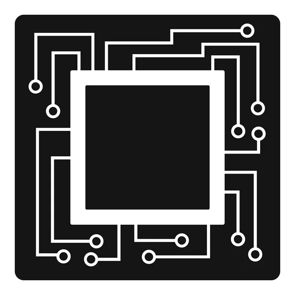 Microchip ikon egyszerű — Stock Vector