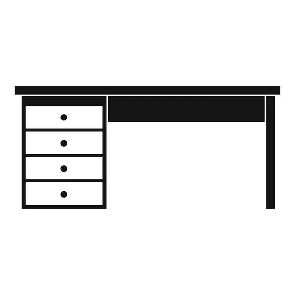 简单的木制办公桌子图标 — 图库矢量图片