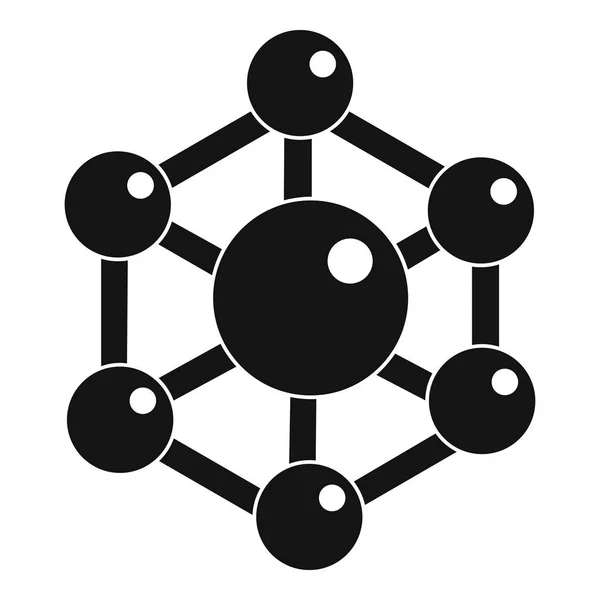 Icône des molécules chimiques et physiques simple — Image vectorielle