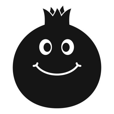 Olgun gülümseyen nar meyve simgesi basit