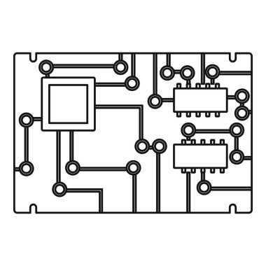 Elektronik pano simge anahat