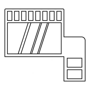 Bellek kartı simgesi anahat